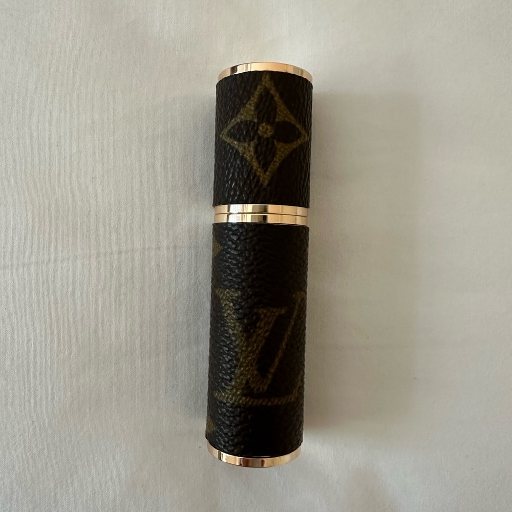 Louis Vuitton upcycled perfume spray bottle